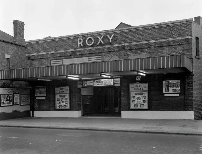 Framed Print : Roxy Cinema, Swinton, South Yorkshire, 1963. Artist: Michael Walters Framed Print : Roxy Cinema, Swinton, South Yorkshire, 1963. Artist: Michael Walters