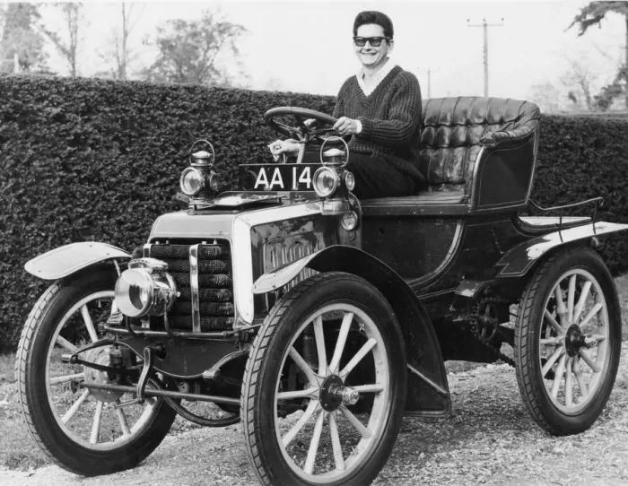Framed Print : Roy Orbison in Panhard Levassor at Beaulieu 1965. Creator: Unknown Framed Print : Roy Orbison in Panhard Levassor at Beaulieu 1965. Creator: Unknown