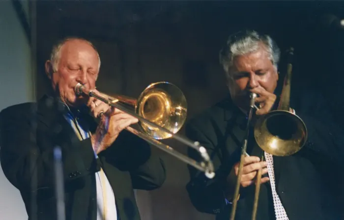 Framed Print : Roy Williams and Dan Barrett, Swinging Jazz Party, Blackpool, 2005 Framed Print : Roy Williams and Dan Barrett, Swinging Jazz Party, Blackpool, 2005