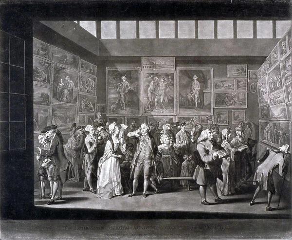 Royal Academy of Arts exhibition in a house on Pall Mall, Westminster, London, 1771 (1772)