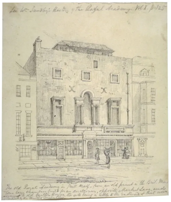 Framed Print : The Royal Academy of Arts, Pall Mall, Westminster, London, c1770 Framed Print : The Royal Academy of Arts, Pall Mall, Westminster, London, c1770