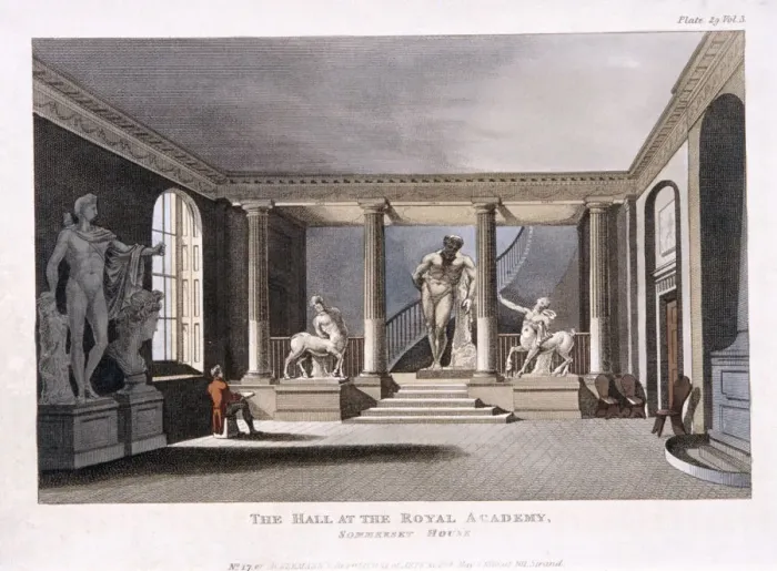 Framed Print : Royal Academy of Arts in the Somerset House, Westminster, London, 1810 Framed Print : Royal Academy of Arts in the Somerset House, Westminster, London, 1810