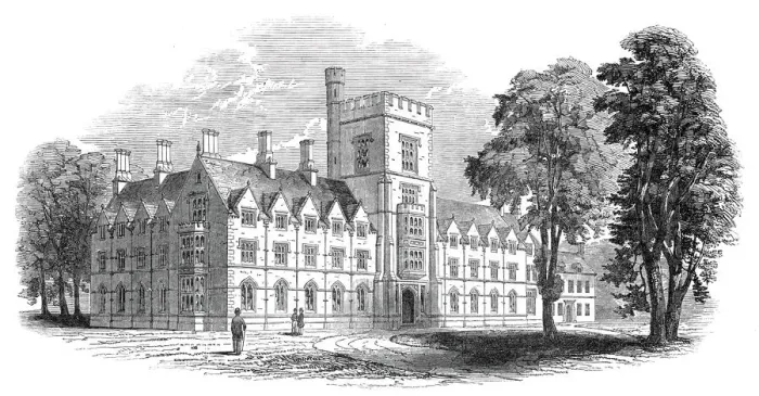 Framed Print : Royal Agricultural College, Cirencester, 1845. Creator: Unknown