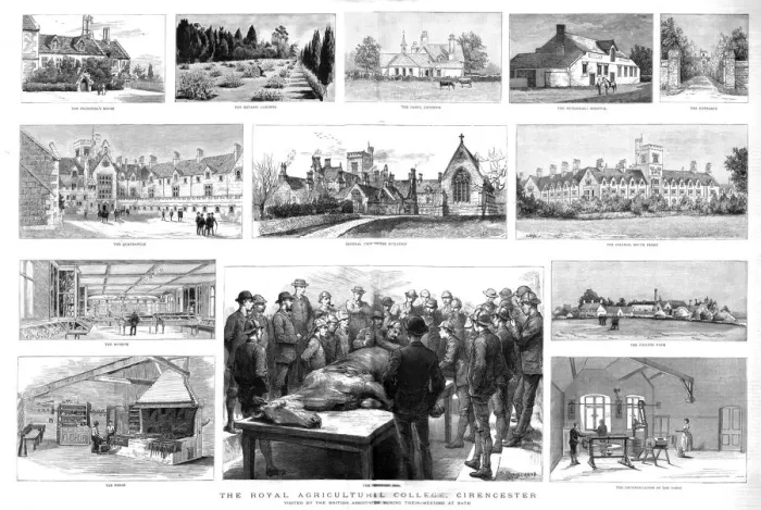 Framed Print : The Royal Agricultural College, Cirencester, 1888. Creator: Unknown Framed Print : The Royal Agricultural College, Cirencester, 1888. Creator: Unknown