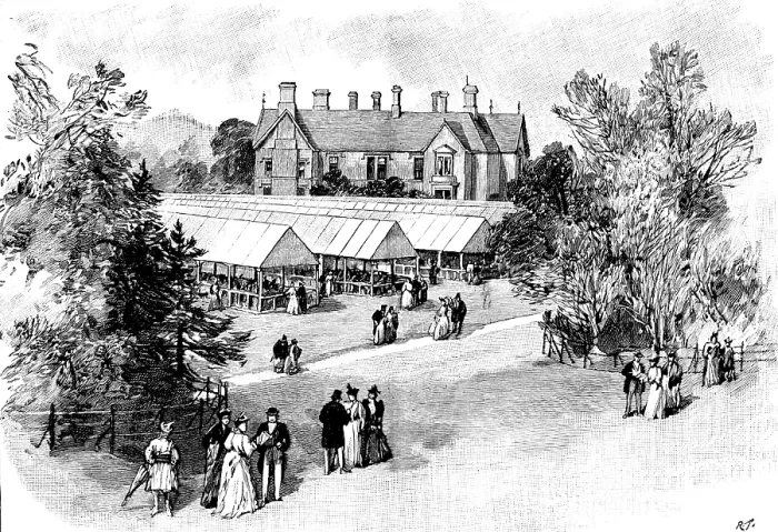 Framed Print : The Royal Agricultural Society at Darlington: Hummersknott, residence of Mr. Arthur Pease... 1895. Creator: R. Taylor Framed Print : The Royal Agricultural Society at Darlington: Hummersknott, residence of Mr. Arthur Pease... 1895. Creator: R. Taylor