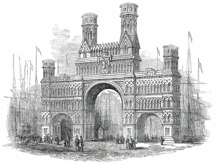 Framed Print : Royal Arch at Dundee, 1850. Creator: Unknown Framed Print : Royal Arch at Dundee, 1850. Creator: Unknown