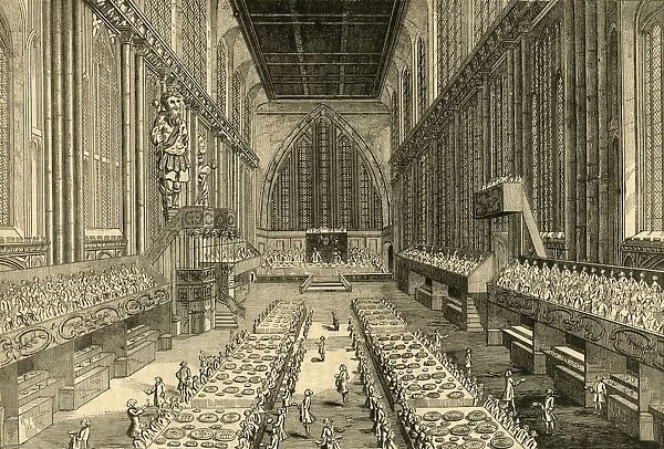 The Royal Banquet in Guildhall, 1761, (1897). Creator: Unknown