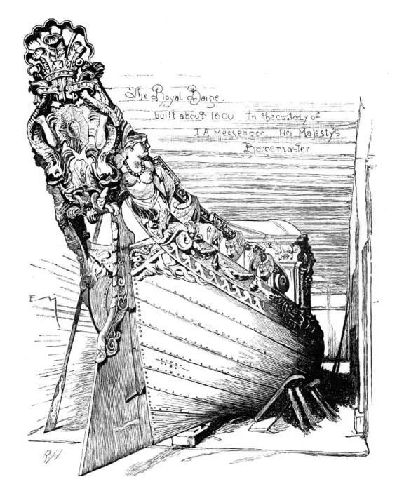 Framed Print : The Royal Barge, c1888 Framed Print : The Royal Barge, c1888