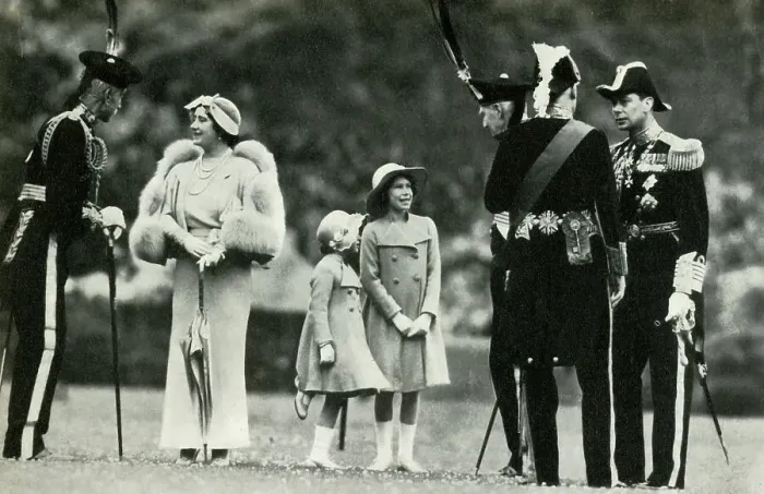 Framed Print : With the Royal Bodyguard, 1930s, (1947). Creator: Unknown Framed Print : With the Royal Bodyguard, 1930s, (1947). Creator: Unknown