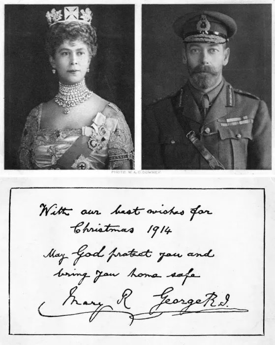 Framed Print : Royal christmas greeting card to the British troops, 1914 Framed Print : Royal christmas greeting card to the British troops, 1914
