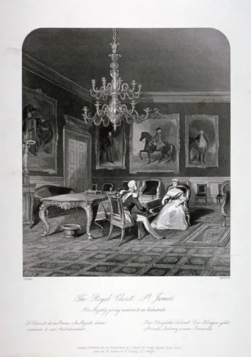 Framed Print : The Royal Closet in St Jamess Palace, Westminster, London, c1840 Framed Print : The Royal Closet in St Jamess Palace, Westminster, London, c1840
