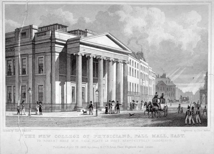 Framed Print : The Royal College of Physicians, Pall Mall East, Westminster, London, 1828. Artist Framed Print : The Royal College of Physicians, Pall Mall East, Westminster, London, 1828. Artist
