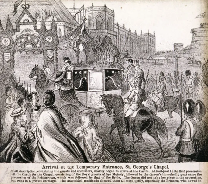 Framed Print : Royal cortege for the marriage of Prince Edward and Princess Alexandra, 1863 Framed Print : Royal cortege for the marriage of Prince Edward and Princess Alexandra, 1863