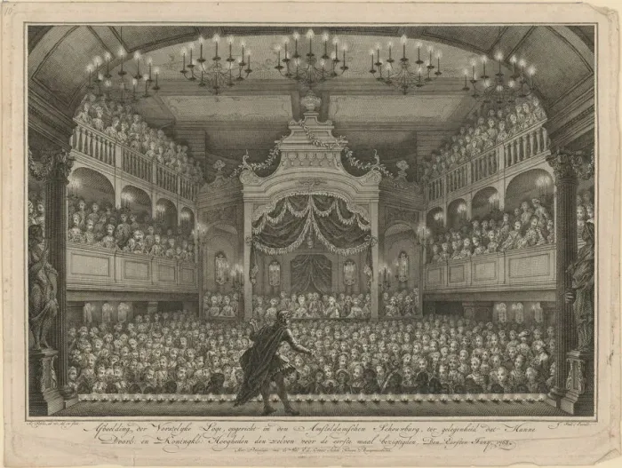 Framed Print : The royal couple at the theater performance in the Amsterdam Schouwburg on June 1, 1768, 1768 Framed Print : The royal couple at the theater performance in the Amsterdam Schouwburg on June 1, 1768, 1768