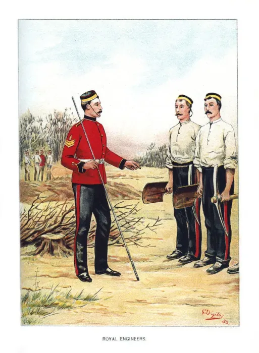 Framed Print : Royal Engineers, c1890. Artist: Geoffrey Douglas Giles Framed Print : Royal Engineers, c1890. Artist: Geoffrey Douglas Giles