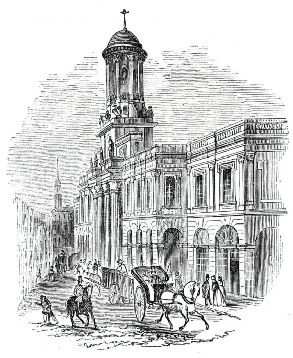 Framed Print : The Royal Exchange, 1838, 1844. Creator: Unknown Framed Print : The Royal Exchange, 1838, 1844. Creator: Unknown