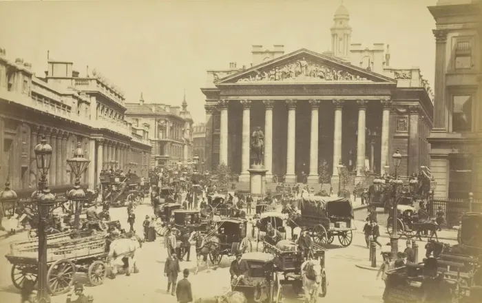 Framed Print : The Royal Exchange, 1850-1900. Creator: Unknown Framed Print : The Royal Exchange, 1850-1900. Creator: Unknown