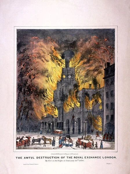 Royal Exchange (2nd) fire, London, 1838