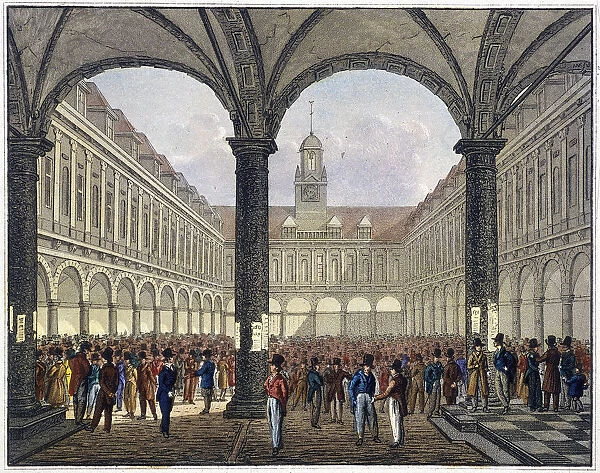 Royal Exchange (2nd) interior, London, c1830
