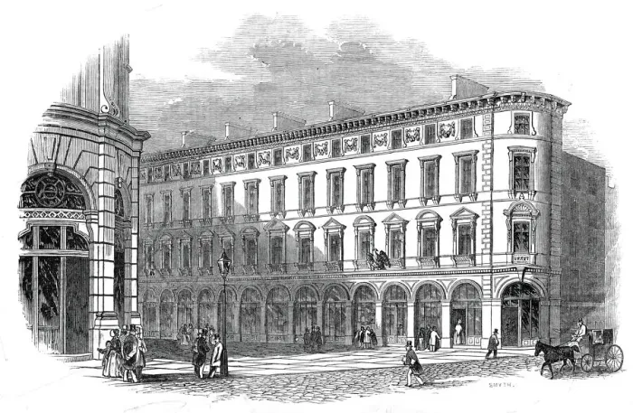 Framed Print : Royal Exchange Buildings, 1845. Creator: Smyth Framed Print : Royal Exchange Buildings, 1845. Creator: Smyth