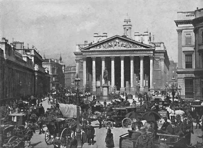 Framed Print : The Royal Exchange, c1896. Artist: Frith & Co Framed Print : The Royal Exchange, c1896. Artist: Frith & Co