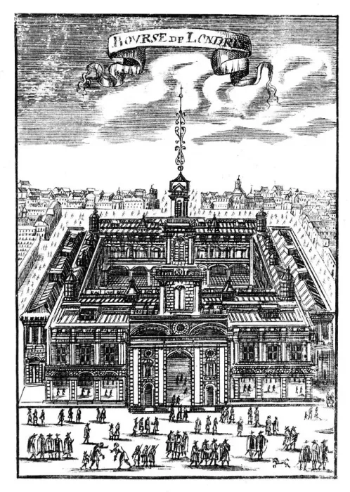 Framed Print : The Royal Exchange, London, 1686 Framed Print : The Royal Exchange, London, 1686