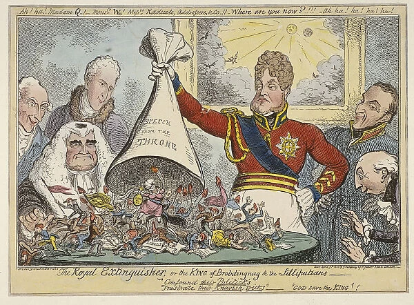 The Royal Extinguisher, or the King of Brobdingnag & the Lilliputians, 1821