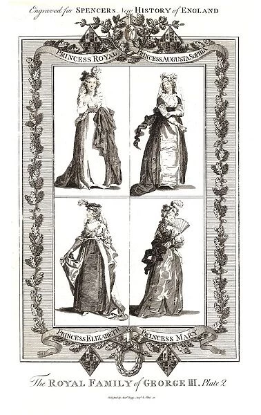 The Royal Family of George III, Published by Alexander Hogg Januay 18th 1794. Plate 2