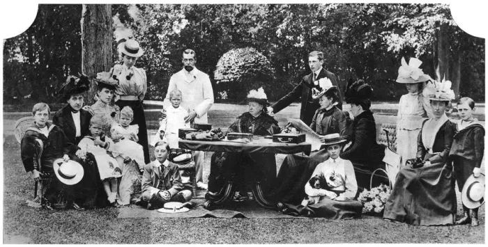 Framed Print : A royal family party at Osborne House, Isle of Wight, c1890-1900, (1935) Framed Print : A royal family party at Osborne House, Isle of Wight, c1890-1900, (1935)
