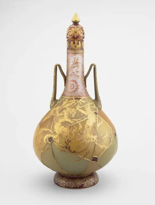 Framed Print : Royal Flemish Vase, 1889 / 95. Creator: Mount Washington Glass Company Framed Print : Royal Flemish Vase, 1889 / 95. Creator: Mount Washington Glass Company