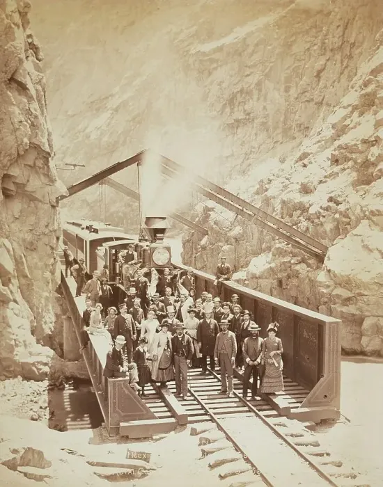 Framed Print : Royal Gorge, 1885. Creator: William H. Jackson Framed Print : Royal Gorge, 1885. Creator: William H. Jackson