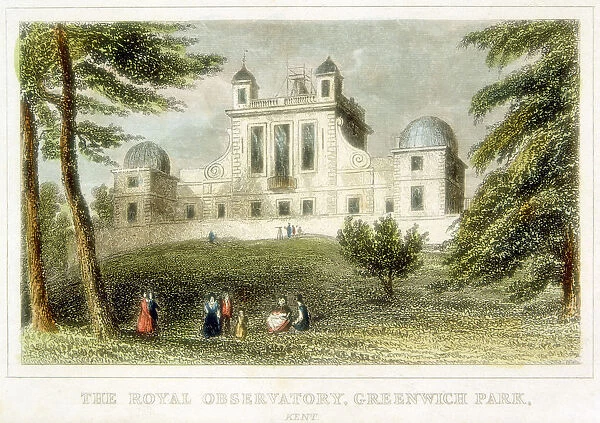 The Royal Greenwich Observatory, Flamsteed House, Greenwich Park, London, c1835