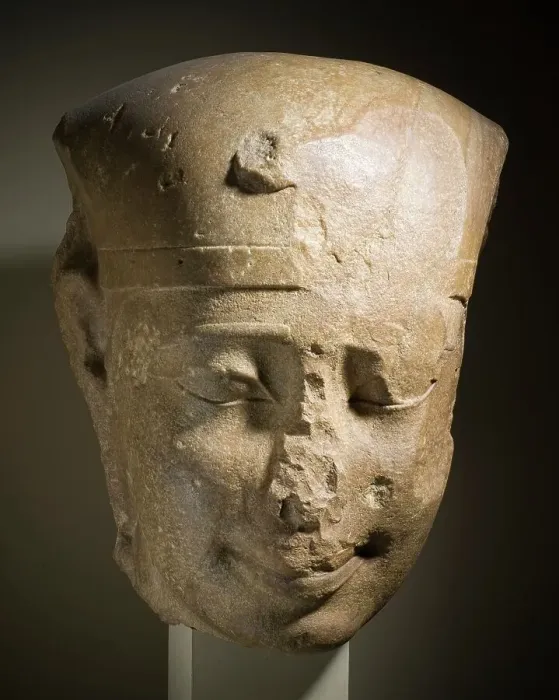 Framed Print : Royal Head, Possibly King Nectanebo I, 380-363 B.C.. Creator: Unknown