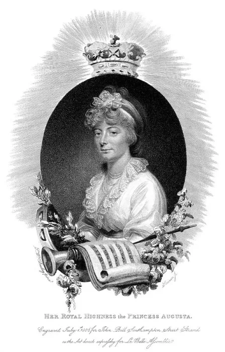 Framed Print : Her Royal Highness the Princess Augusta, second daughter of George III, 1806. Artist: Scriven