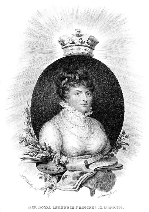 Framed Print : Her Royal Highness the Princess Elizabeth, 3rd daughter of George III, 1806. Artist: Scriven Framed Print : Her Royal Highness the Princess Elizabeth, 3rd daughter of George III, 1806. Artist: Scriven