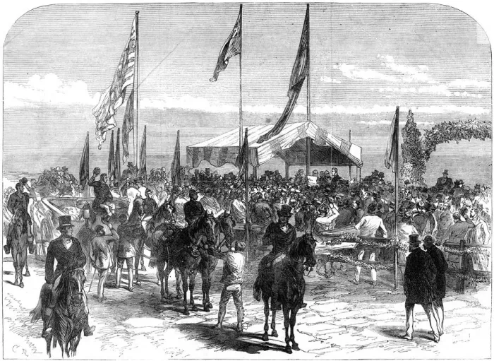 Framed Print : His Royal Highness receiving the address of the Glenelg Corporation, Australia, 1868 Framed Print : His Royal Highness receiving the address of the Glenelg Corporation, Australia, 1868