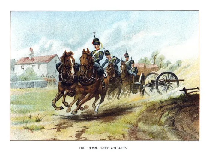 Framed Print : The Royal Horse Artillery, c1890. Artist: Geoffrey Douglas Giles Framed Print : The Royal Horse Artillery, c1890. Artist: Geoffrey Douglas Giles
