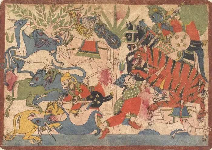 Framed Print : Royal Hunt, folio from a Mahabharata, 1800-1850. Creator: Unknown Framed Print : Royal Hunt, folio from a Mahabharata, 1800-1850. Creator: Unknown
