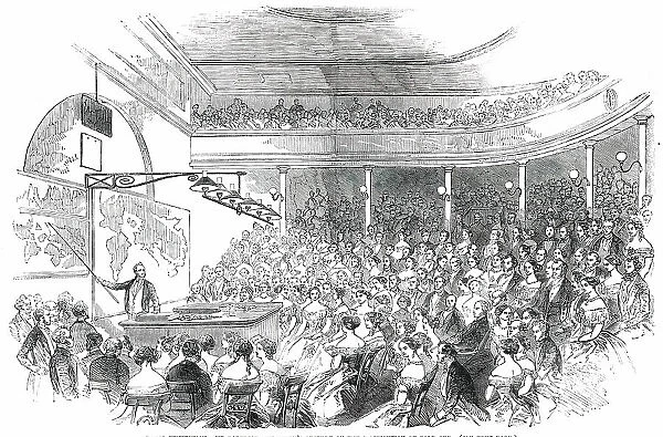 Royal Institution - Sir Roderick Murchison's Lecture on the Distribution of Gold Ore, 1850. Creator: Unknown