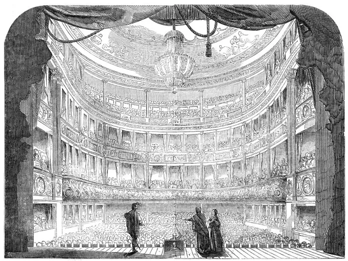 Framed Print : The Royal Italian Opera, Lyceum, 1856. Creator: Unknown Framed Print : The Royal Italian Opera, Lyceum, 1856. Creator: Unknown