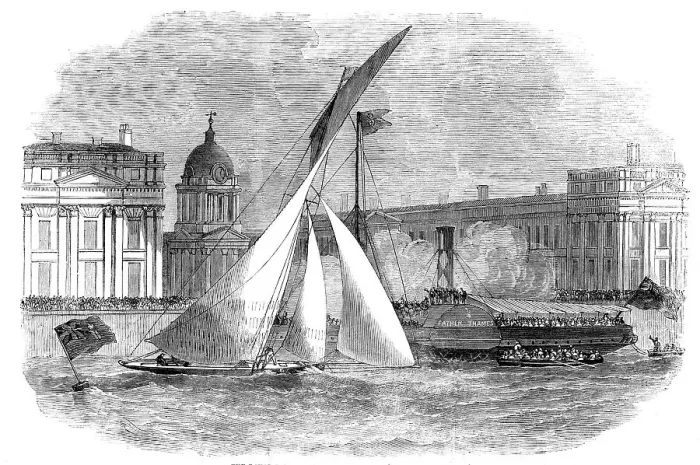 Framed Print : The Royal London Yacht Club Match, 1858. Creator: Unknown Framed Print : The Royal London Yacht Club Match, 1858. Creator: Unknown