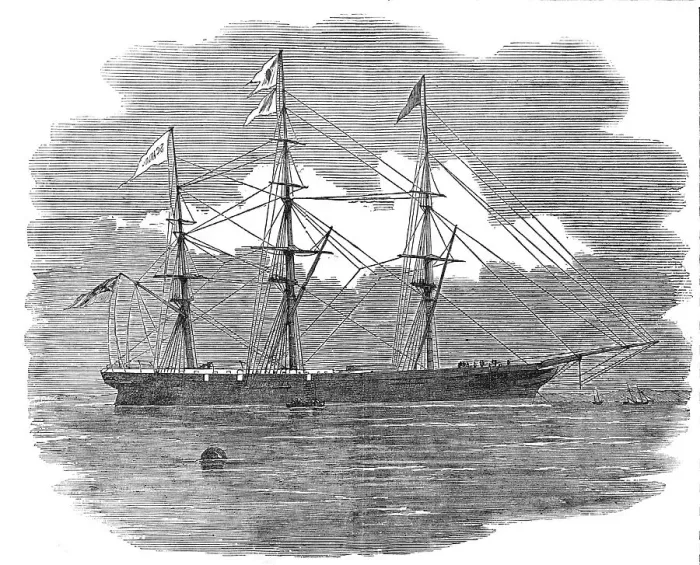 Framed Print : The Royal Mail Clipper Schomberg, 1856. Creator: Unknown. The Royal Mail Clipper Schomberg, 1856. Creator: Unknown Framed Print : The Royal Mail Clipper Schomberg, 1856. Creator: Unknown. The Royal Mail Clipper Schomberg, 1856. Creator: Unknown