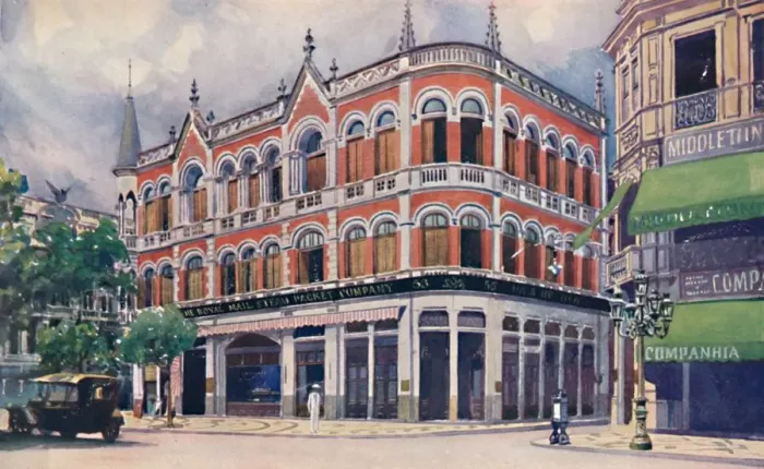 Framed Print : The Royal Mail Steam Packet Companys Offices, Avenida Rio Branco. 1914 Framed Print : The Royal Mail Steam Packet Companys Offices, Avenida Rio Branco. 1914