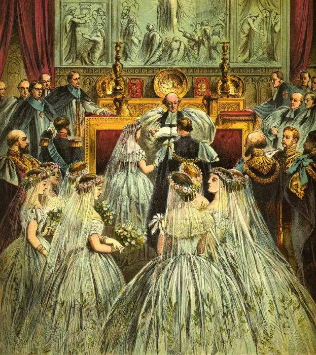 Framed Print : A royal marriage, c1850 Framed Print : A royal marriage, c1850