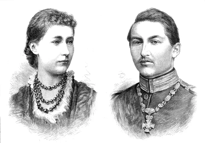 Framed Print : The Royal Marriage - Princess Victoria of Schleswig-Holstein and Prince...William of Prussia, 1881. Creator: Unknown Framed Print : The Royal Marriage - Princess Victoria of Schleswig-Holstein and Prince...William of Prussia, 1881. Creator: Unknown