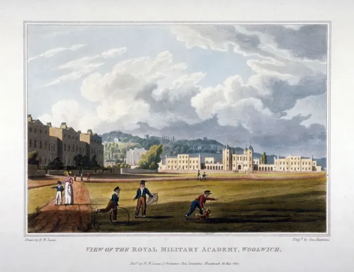 Framed Print : Royal Military Academy, Woolwich, Kent, 1821. Artist: George Hawkins Framed Print : Royal Military Academy, Woolwich, Kent, 1821. Artist: George Hawkins