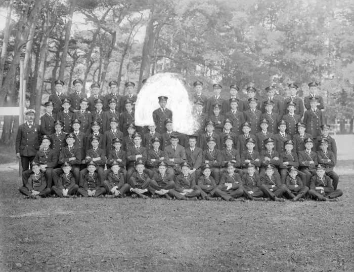 Framed Print : Royal Naval College group portrait, Isle of Wight, 1914. Creator: Kirk & Sons of Cowes Framed Print : Royal Naval College group portrait, Isle of Wight, 1914. Creator: Kirk & Sons of Cowes