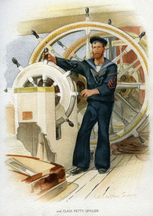 Framed Print : Royal Navy 2nd class Petty Officer, c1890-c1893. Artist: William Christian Symons Framed Print : Royal Navy 2nd class Petty Officer, c1890-c1893. Artist: William Christian Symons
