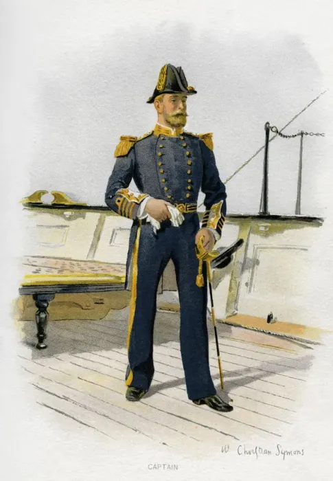 Framed Print : Royal Navy Captain, c1890-c1893. Artist: William Christian Symons Framed Print : Royal Navy Captain, c1890-c1893. Artist: William Christian Symons
