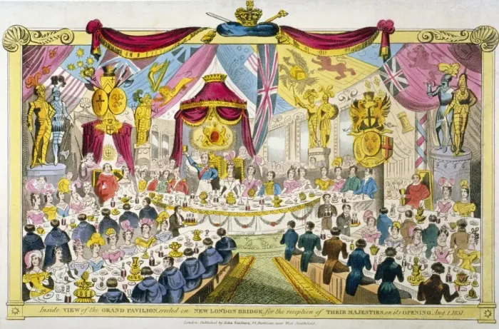 Framed Print : Royal opening of London Bridge, 1831 Framed Print : Royal opening of London Bridge, 1831